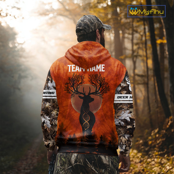Deer Hunting Season Shirt DNA Tree Design Camo Big Game Hunting Gift, Hunting Clothes For Men NHT45