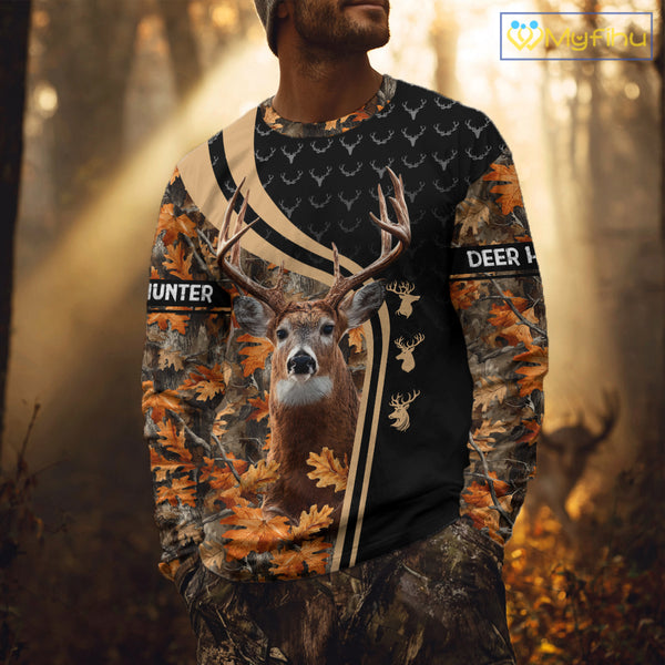 Custom Camo 3D Animal Deer Hunting Shirt Best Hunting Clothes For Season NHT67