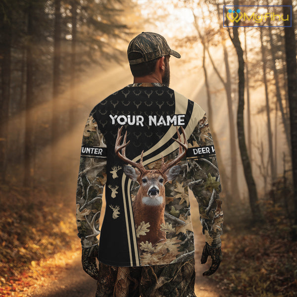 Custom Camo Forest 3D Animal Deer Hunting Shirt Best Hunting Clothes For Season NHT98