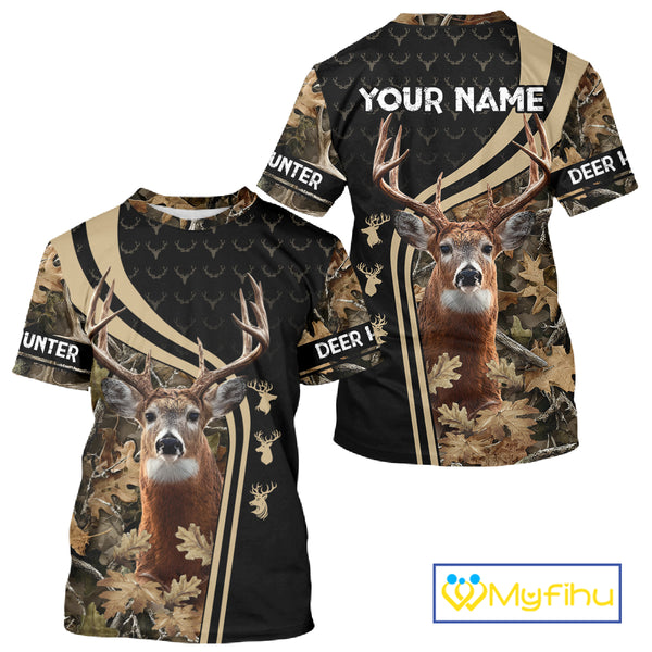 Custom Camo Forest 3D Animal Deer Hunting Shirt Best Hunting Clothes For Season NHT98