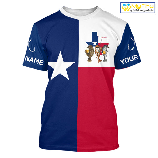 Texas Slam Fishing Shirts T - Shirt For Men, Personalized Inshore Slam Fishing Team Jersey NHT846