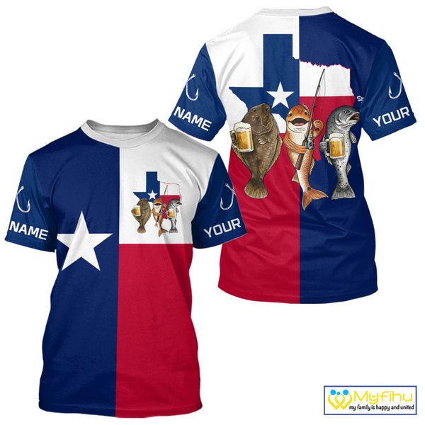 Texas Slam Fishing Shirts T - Shirt For Men, Personalized Inshore Slam Fishing Team Jersey NHT846