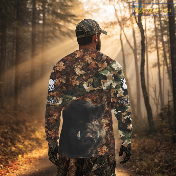 Personalized Name Boar Hunting Camouflage 3D All Over Printed Shirt, Boar Hunting Shirt NHT101
