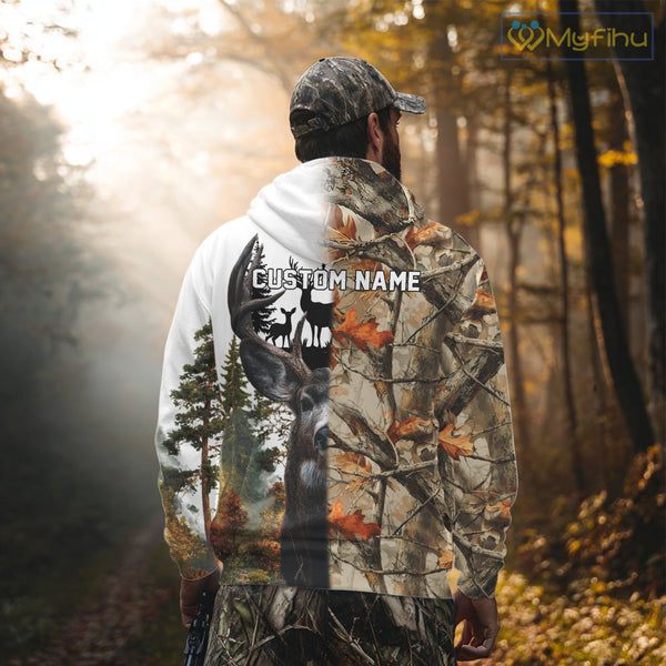 Best Deer Hunting Camouflage Custom Name Shirts for Hunters, Personalized Hunting Shirt NHT14
