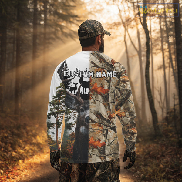Best Deer Hunting Camouflage Custom Name Shirts for Hunters, Personalized Hunting Shirt NHT14
