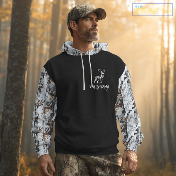 Best Deer Hunting Snow Camo Custom Name 3D all over printed Shirt, Deer hunting gifts NHT50