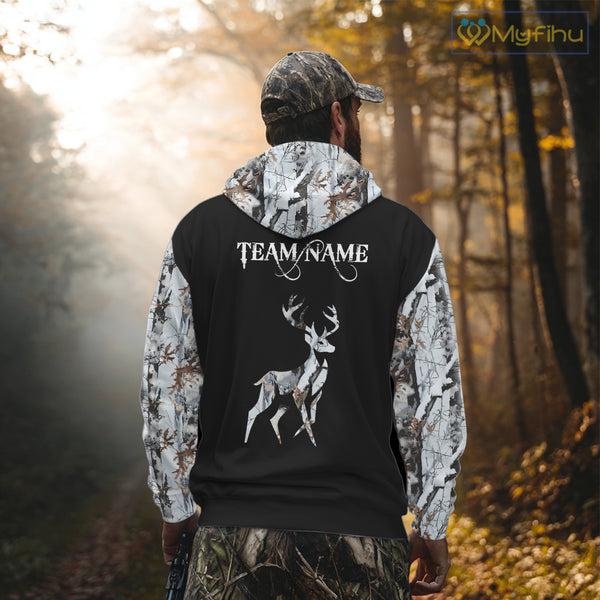 Best Deer Hunting Snow Camo Custom Name 3D all over printed Shirt, Deer hunting gifts NHT50
