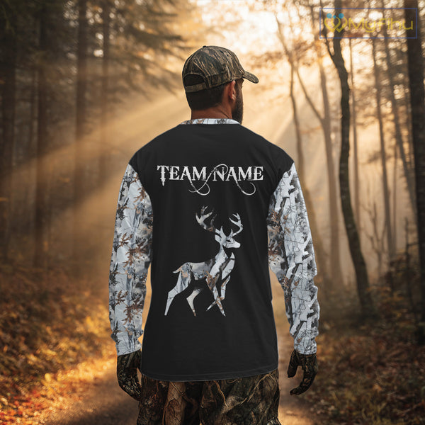 Best Deer Hunting Snow Camo Custom Name 3D all over printed Shirt, Deer hunting gifts NHT50
