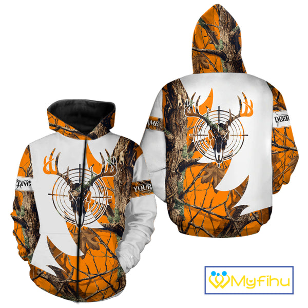 Custom Deer Skull Hunting Shirt 3D All Over Print Camo & Personalized Name, Gilfs for Hunter NHT31