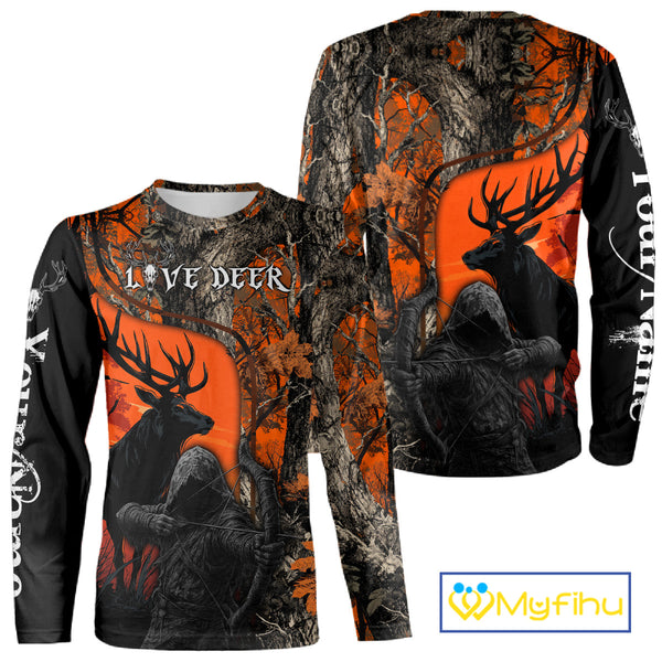 Deer Hunting Orange Camo Customize All Over Printed Shirts For Deer Hunters – NHT07