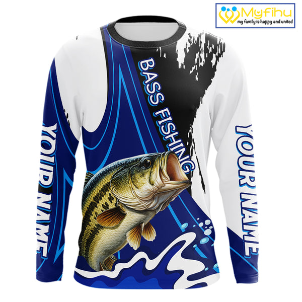 Bass Fishing Jersey Personalized Name Fishing Shirt, Angler Tournament Fishing Apparel NHT867