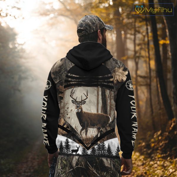 Best Deer Hunting Shirt 3D Custom Name Hoodie, Hunting Sweatshirt for Men NHT349