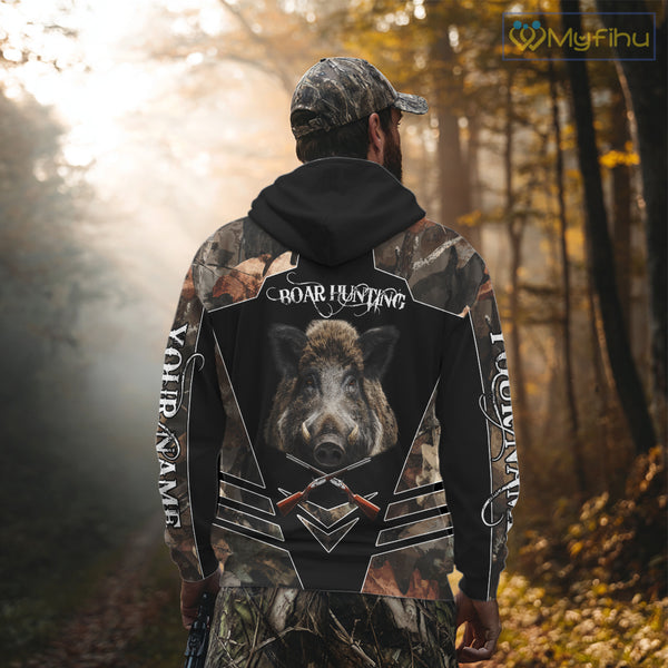 Personalized Wild Hog Hunting Camo Full Printing Shirts, Gift For Hunters NHT163