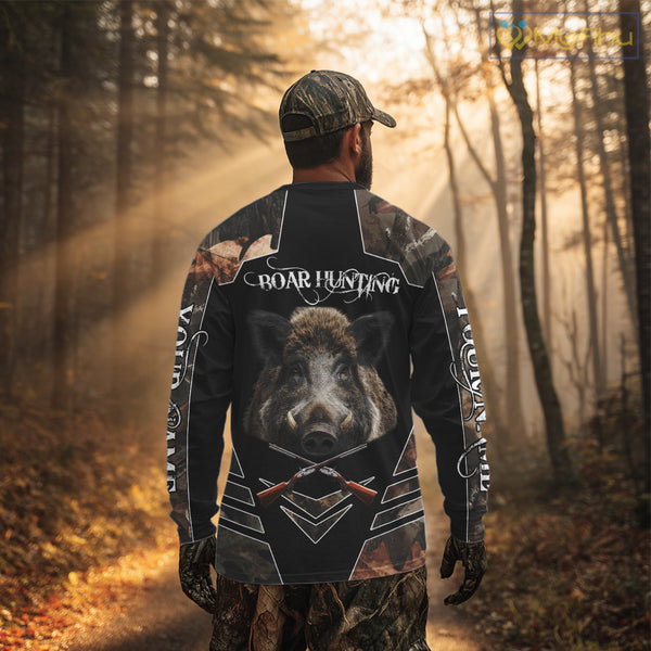 Personalized Wild Hog Hunting Camo Full Printing Shirts, Gift For Hunters NHT163