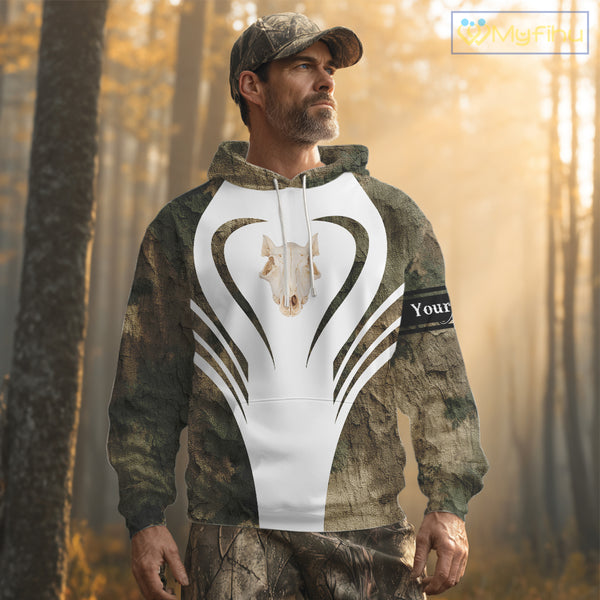 Best Wild Boar Hunting Shirt Camo Custom Name Skull Boar Hunting Clothes For Hunters NHT169