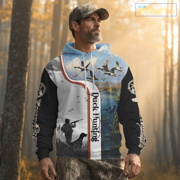 Personalized Duck Hunting Custom Name All Over Print Shirts, Duck Hunting Gifts NBT121