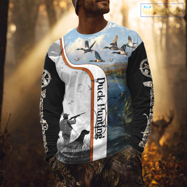 Personalized Duck Hunting Custom Name All Over Print Shirts, Duck Hunting Gifts NBT121