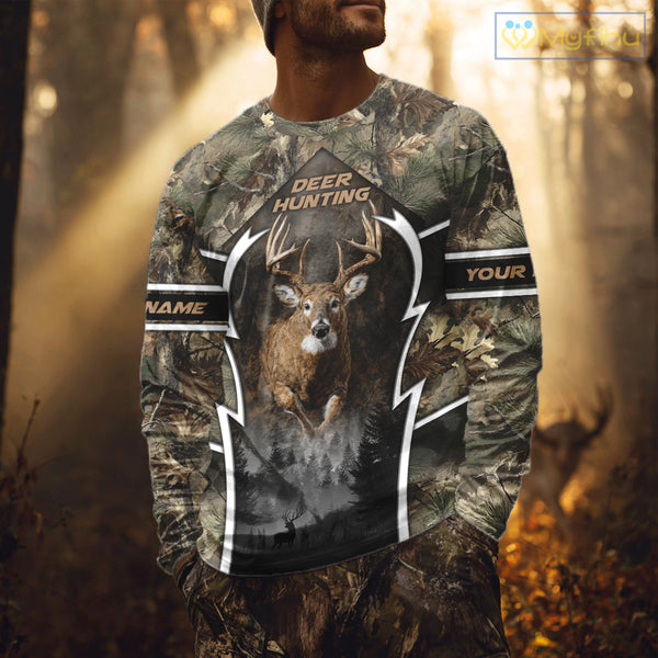 Deer Hunting Forest Camo 3D All Over Printed Shirts - Mule Deer Hunting Season, Hunting Clothes NBT35