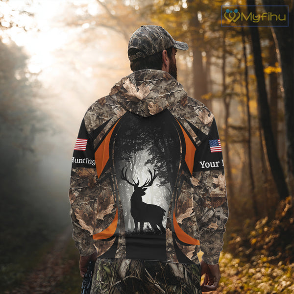 Deer Hunting Fall Forest Camo 3D All Over Printed Shirts, Deer Hunting Season, Hunting Clothes NBT233