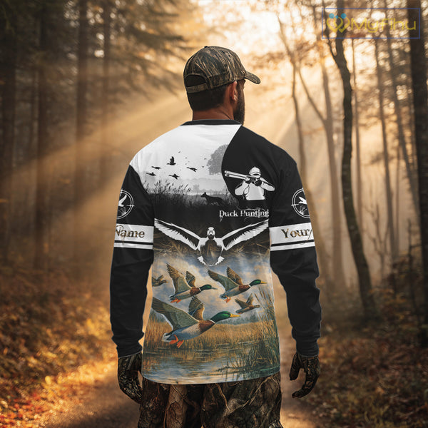 Personalized Duck Hunting Camo Waterfowl 3D All Over Printed Shirts, Hunting Gifts NBT145