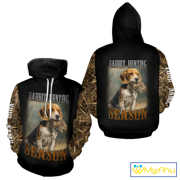 Rabbit Hunting Camouflage 3D Printing Custom Name Shirt, Rabbit Hunting Season NBT147