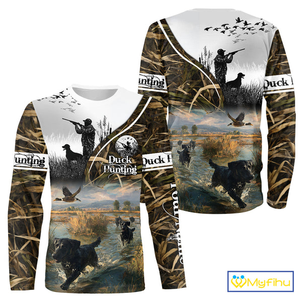 Custom Mallard Duck Hunting Camouflage 3D All Over Printing Shirts, Personalized Hunting Gifts NBT122
