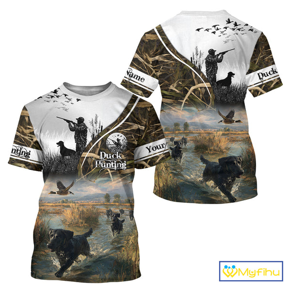 Custom Mallard Duck Hunting Camouflage 3D All Over Printing Shirts, Personalized Hunting Gifts NBT122