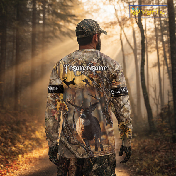 Beautiful Brown Camo Whitetail Deer Hunting Shirt - Hunting Clothes for Men, Hunter Gift Ideas NBT32