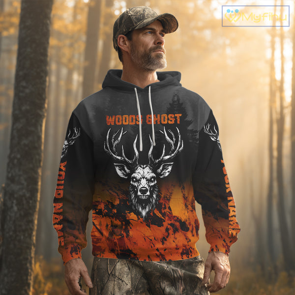 Deer Hunting Shirt Wood Ghost Orange Camo 3D All Over Print  NBT21