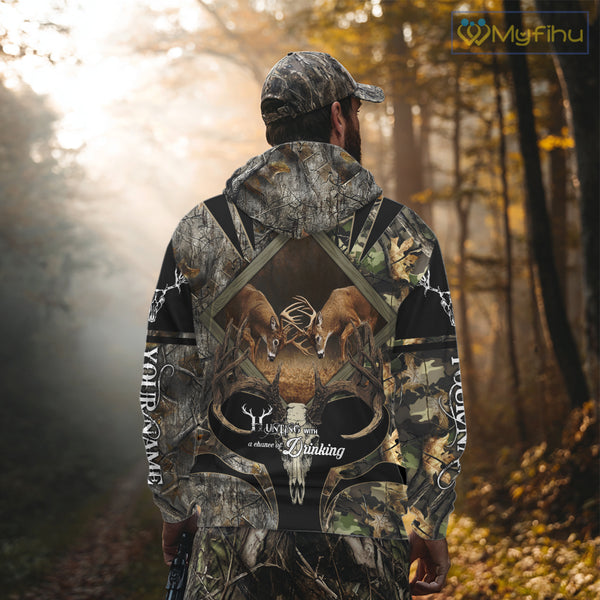 Personalized Mule Deer Hunting Forest Camo 3D All Over Printed Shirts, Best Deer Hunting Gifts for Men NBT77