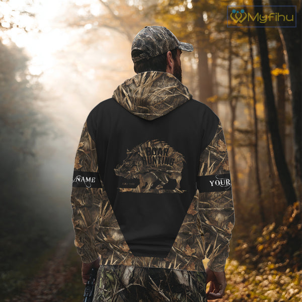 Wild Boar Hunting Camouflage Custom Name 3D All Over Print Shirts, Personalized Hunting Gifts NBT103