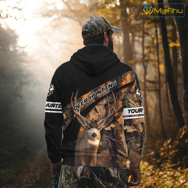 Deer Hunting Orange Camouflage Custom Name Shirts, Personalized Deer Hunting Clothes, Hunting Gifts NBT167