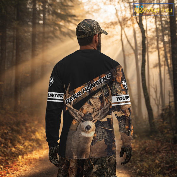 Deer Hunting Orange Camouflage Custom Name Shirts, Personalized Deer Hunting Clothes, Hunting Gifts NBT167