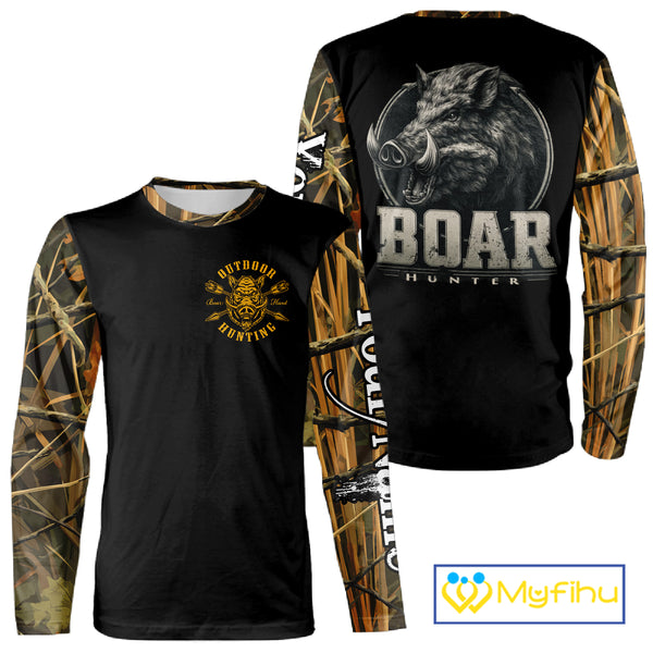 Wild Boar Hunting Camouflage 3D All Over Print Shirts Personalized Hunting Gifts NBT138