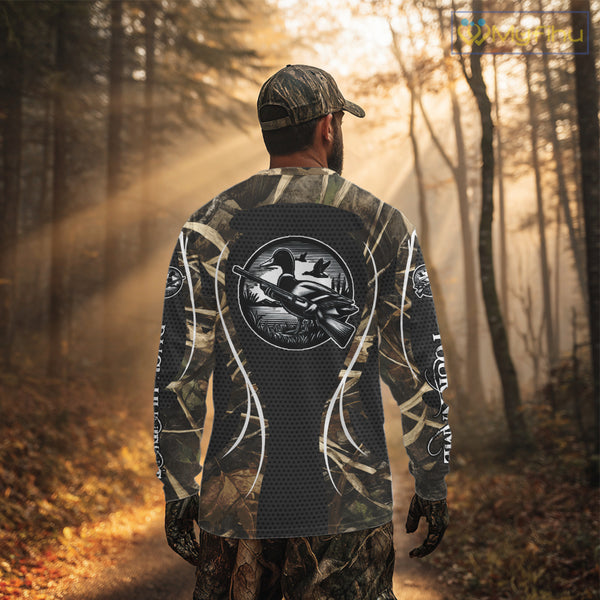 Personalized Duck Hunting Grass Camouflage All Over Printing Shirts, Duck Hunting Clothing, Hunting Gifts NBT240