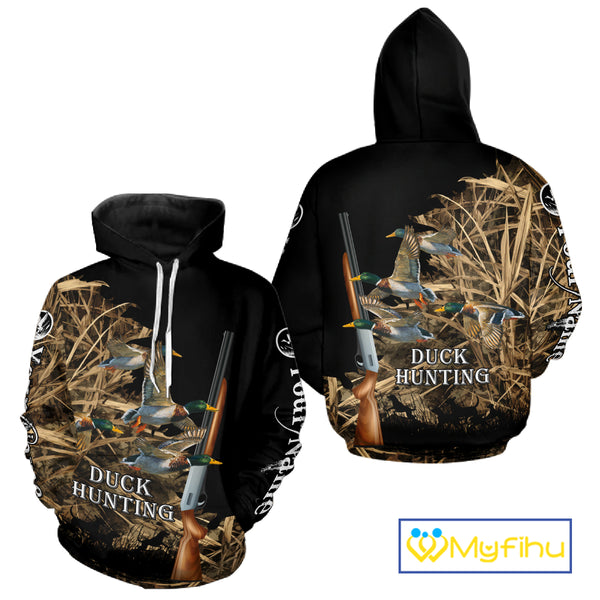 Camouflage Duck Hunting Custom Name 3D All Over Printing Shirts, Duck Hunting Gifts NBT159