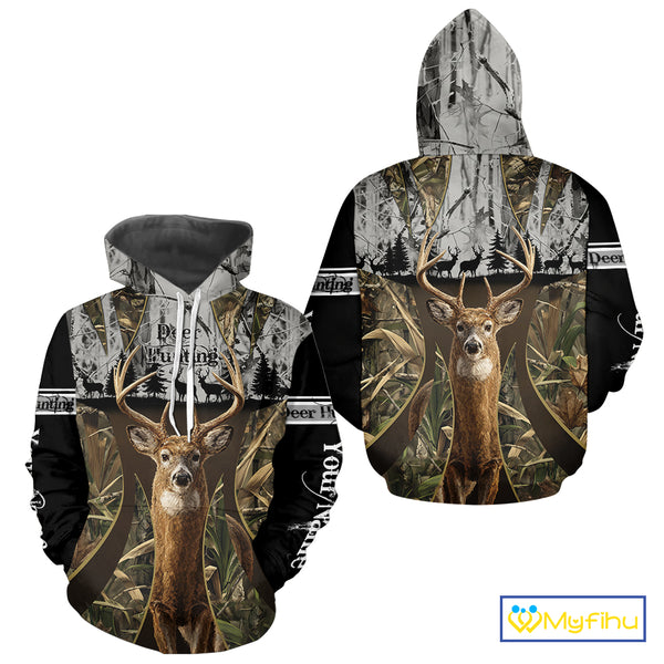 Best Custom Camouflage Deer Hunting Shirts for Men, Hunter Clothes, Gifts for Hunter NBT55