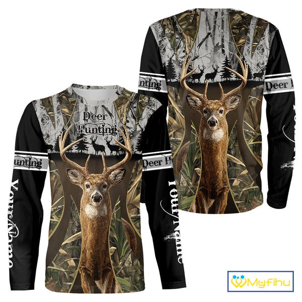 Best Custom Camouflage Deer Hunting Shirts for Men, Hunter Clothes, Gifts for Hunter NBT55