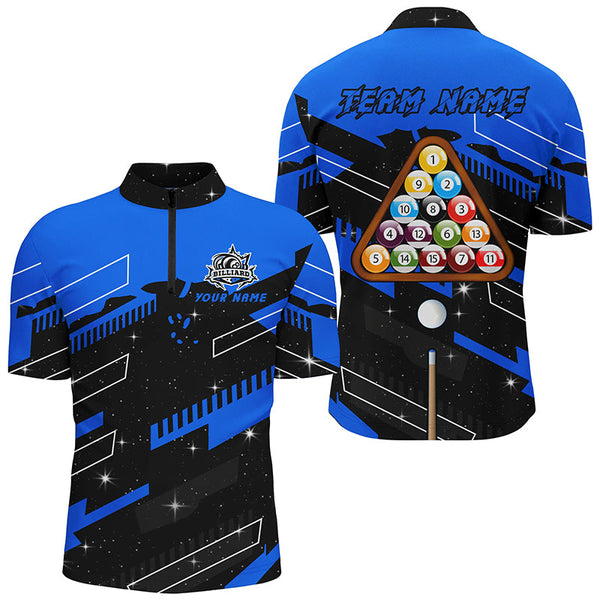 Personalized Blue 8 Ball Pool Jerseys Billiard Shirts For Men Custom 8 Ball Billiard Team Shirts TDM1962