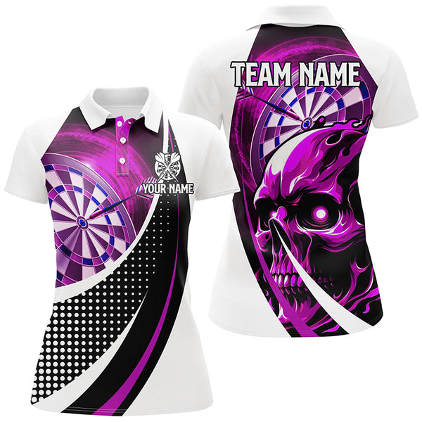 Personalized Pink Dartboard 3D Printed Skull Darts Shirts For Women Custom Cool Darts Team Jerseys TDM1990