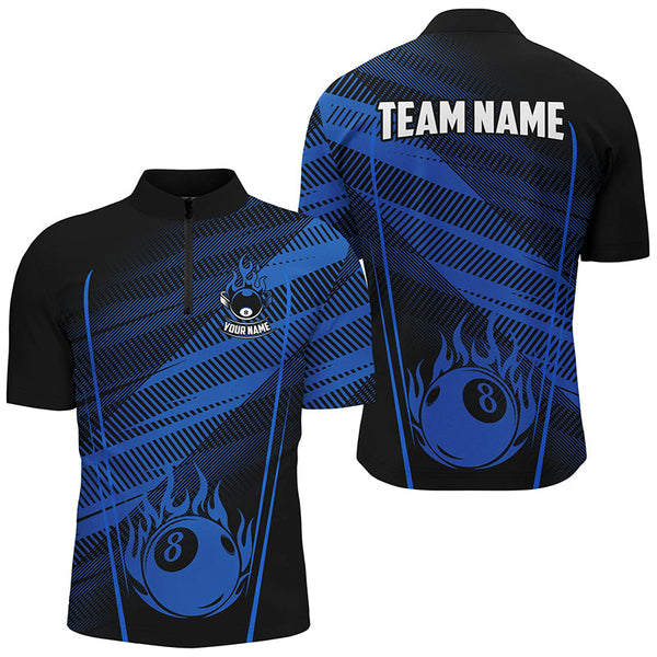 Personalized Blue Jerseys 8 Ball Billiard Shirts For Men Custom Billiard 8 Ball Pool Team Shirts TDM2000