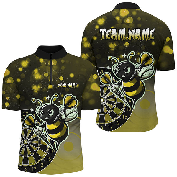 Personalized Yellow Darts Bee Custom Darts Shirts For Men, Funny Darts Apparel, Best Darts Gifts TDM2200