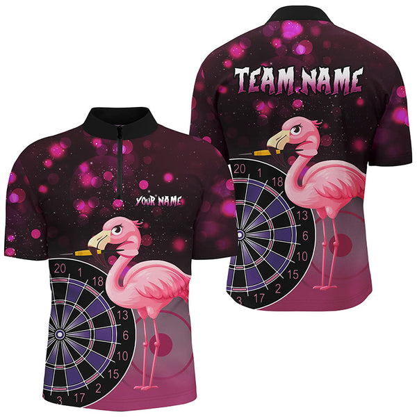 Personalized Pink Darts Flamingo Custom Darts Shirts For Men, Funny Darts Apparel, Best Darts Gift TDM2209