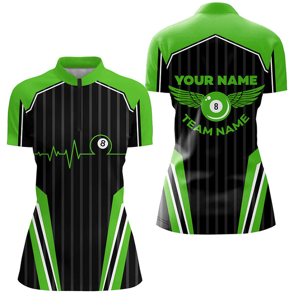 Multicolor Billiard Jerseys Custom Women Quarter-Zip Shirts, Billiard Tournament Team Shirts TDM2498