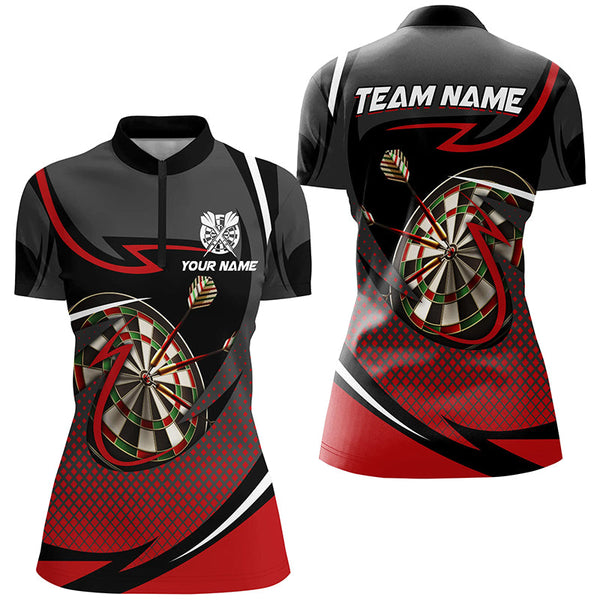 Personalized Dartboard 3D Printed Darts Shirts For Women Custom Darts Team Jerseys Attire |Red TDM1821
