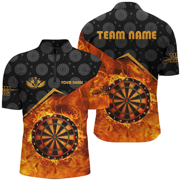 Personalized Darts Fire Flame 3D Printed Men Darts Shirts Custom Darts Board Jerseys Attire TDM1862