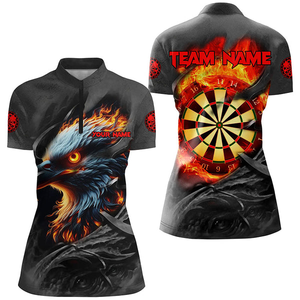 Darts Eagle Fire Flame Custom Darts Shirts Shirts For Women, Personalized Darts League Team Jerseys TDM2101