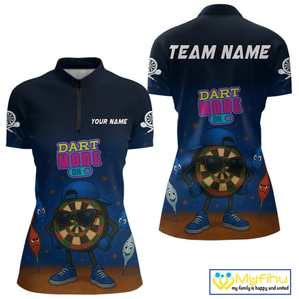 Funny Dartboard Dart Mode On Custom Dart Shirts For Women, Darts Jerseys Outfit, Darts Gifts  TDM4075