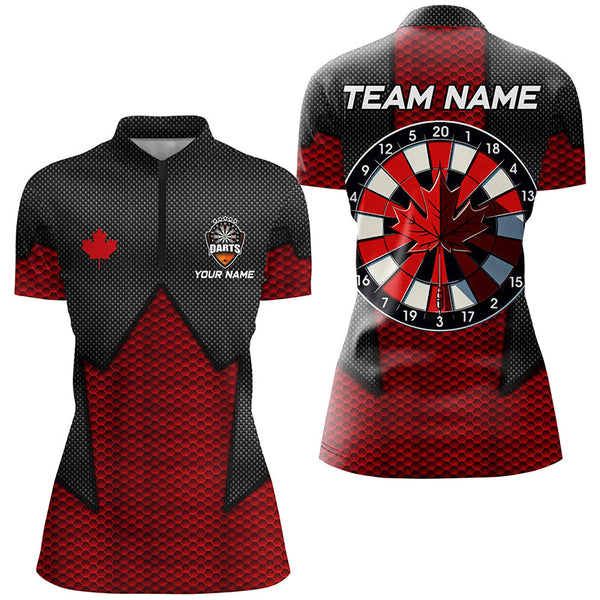 Personalized Canadian Patriotic Darts Shirts For Women Custom Canada Darts Tournament Team Jerseys TDM2429