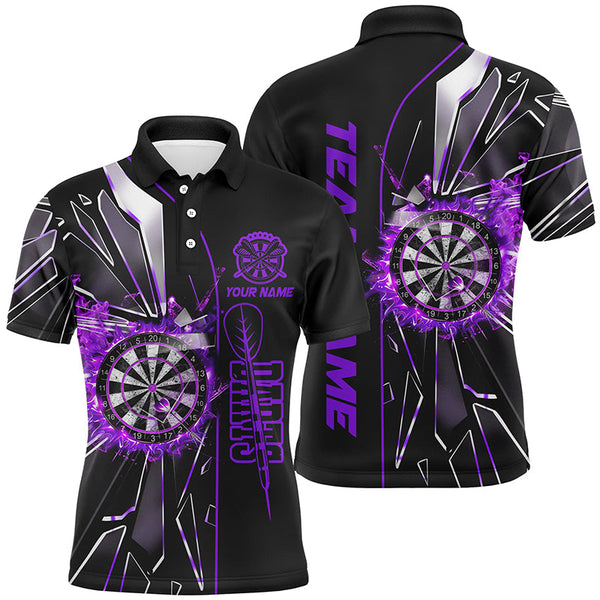 Personalized Purple Break Glass 3D Darts Shirts For Men Custom Dart League Shirts Best Darts Jersey TDM1997